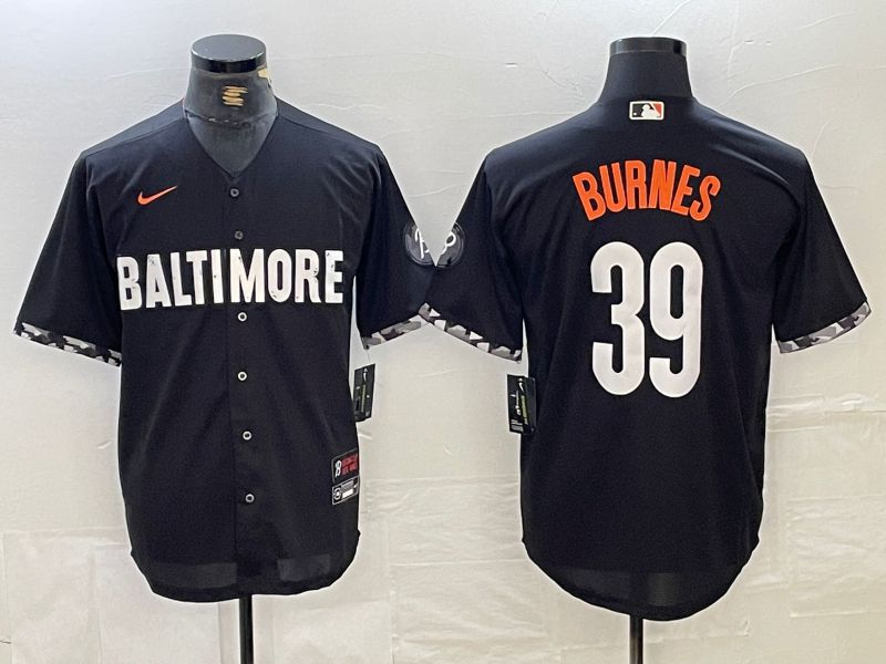 Men Baltimore Orioles #39 Burnes Black City Edition Nike 2024 MLB Jersey style 1->baltimore orioles->MLB Jersey